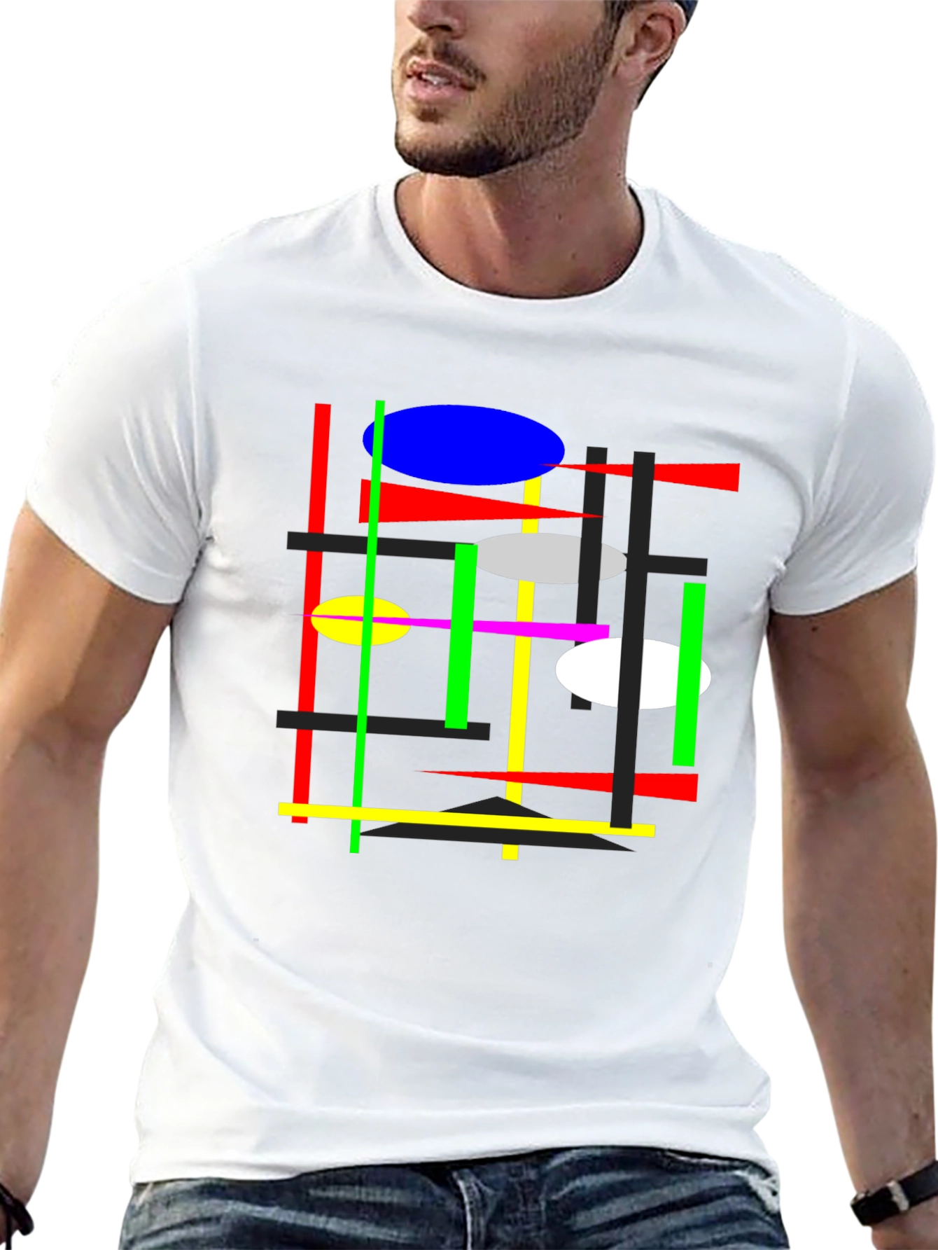 Abstract Graphic Tee - Mens Black T-Shirt