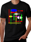 Abstract Graphic Tee - Mens Black T-Shirt