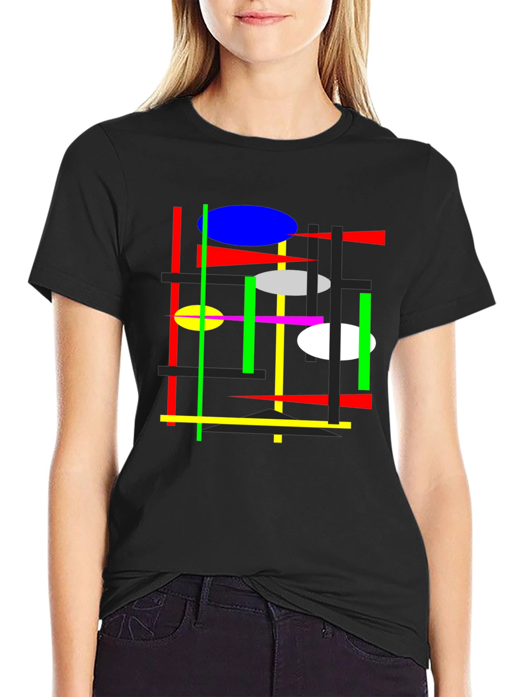 Abstract Graphic Tee - Mens Black T-Shirt
