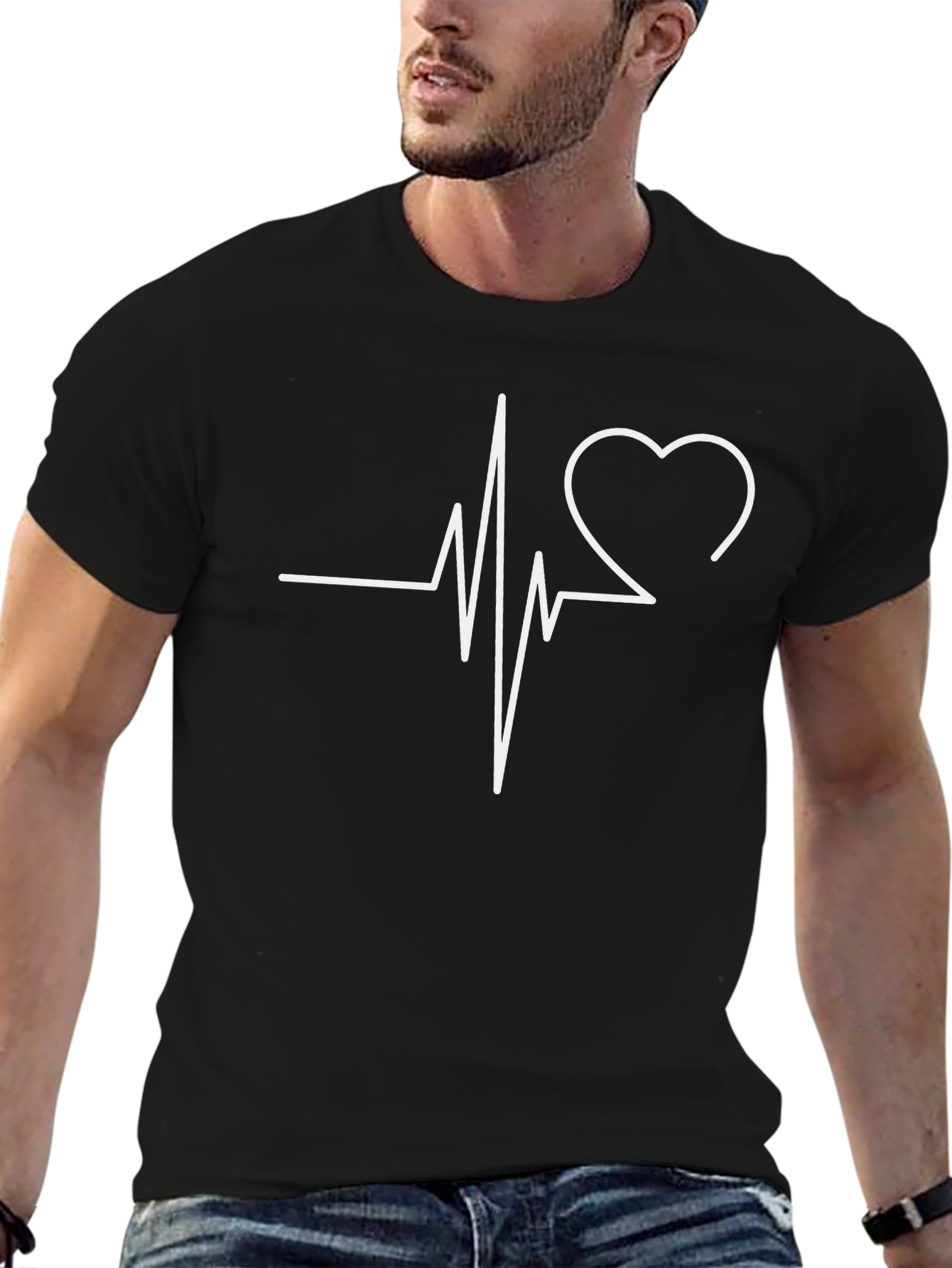 Heartbeat Heart Love Graphic Tee