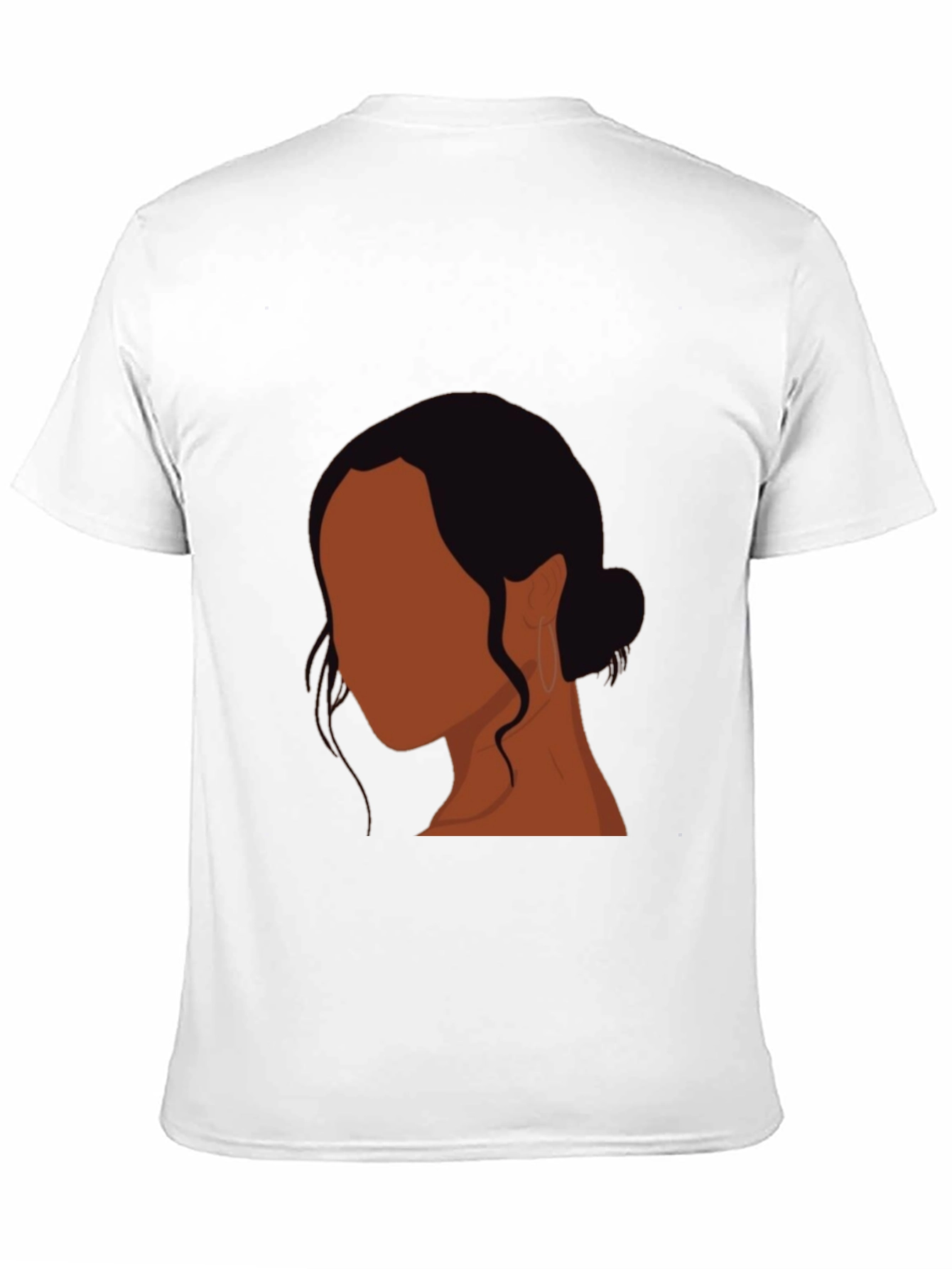 Minimalist Woman Portrait Black T-Shirt