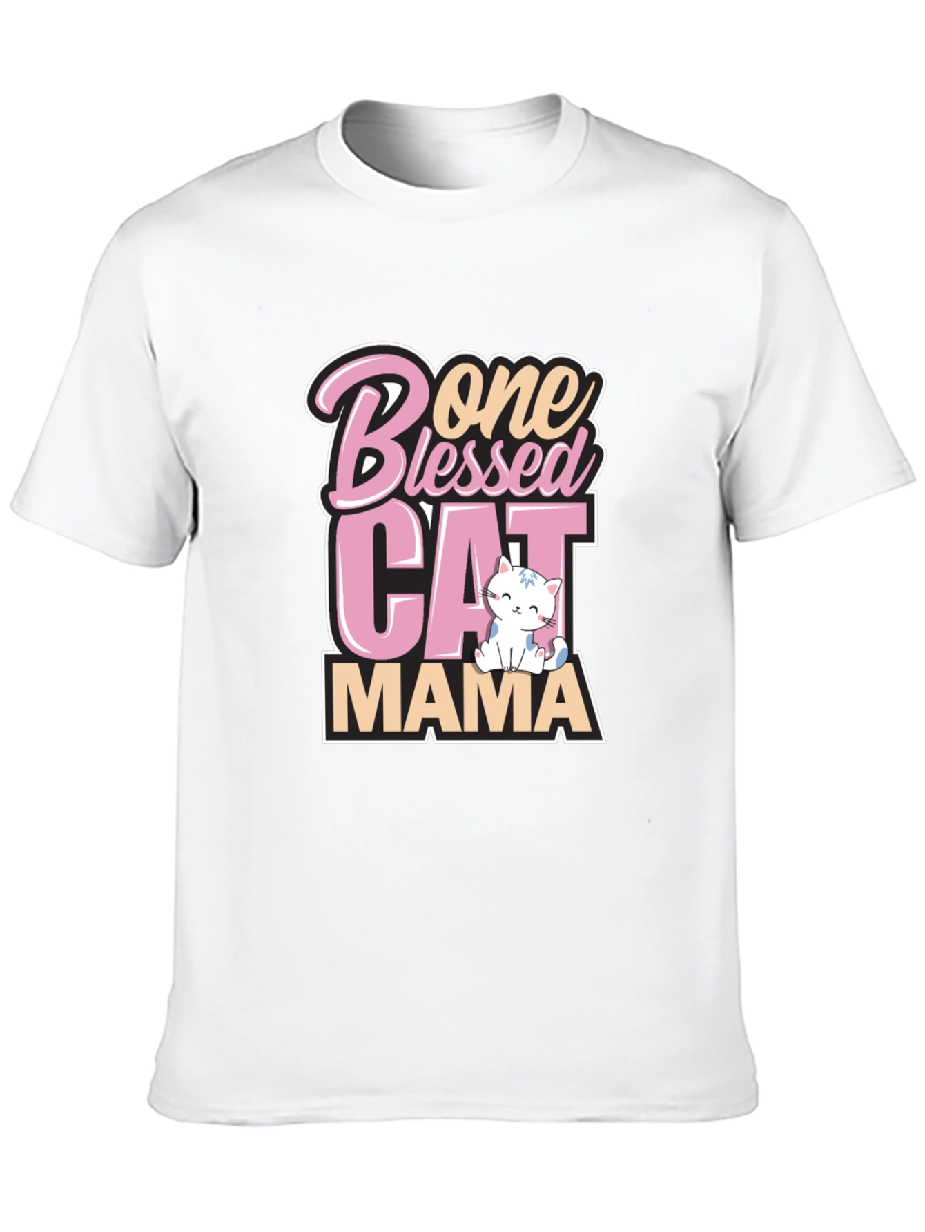 Blessed Cat Mama Black Graphic Tee