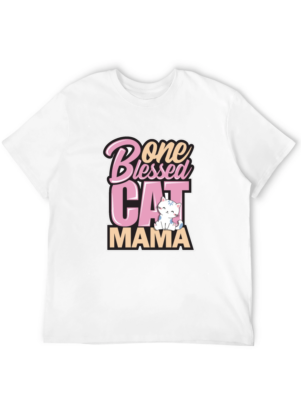 Blessed Cat Mama Black Graphic Tee