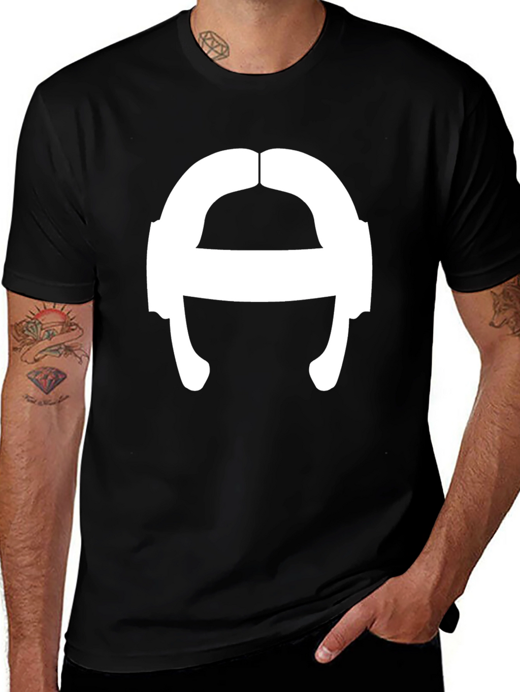 Spartan Helmet Graphic Tee - Black