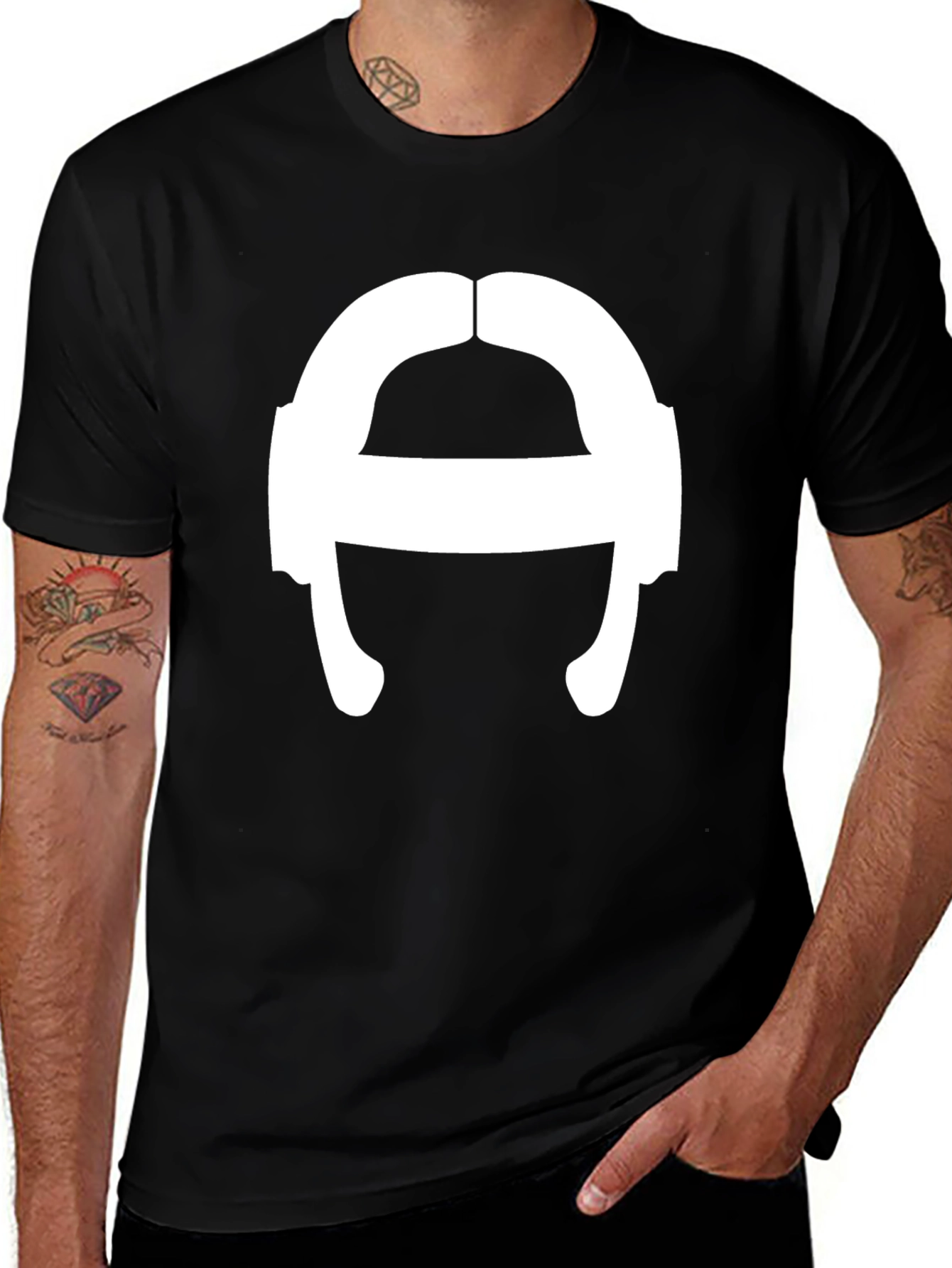 Spartan Helmet Graphic Tee - Black