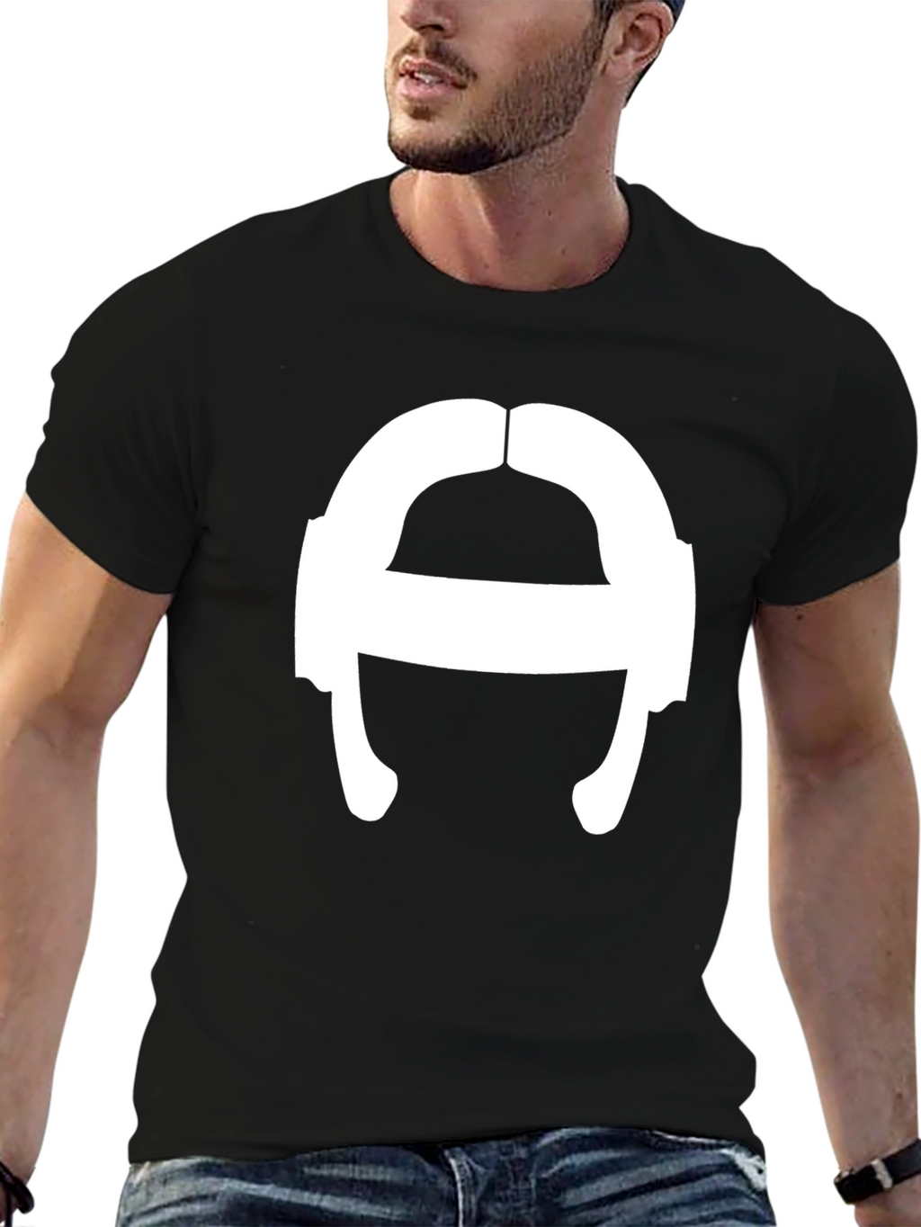Spartan Helmet Graphic Tee - Black