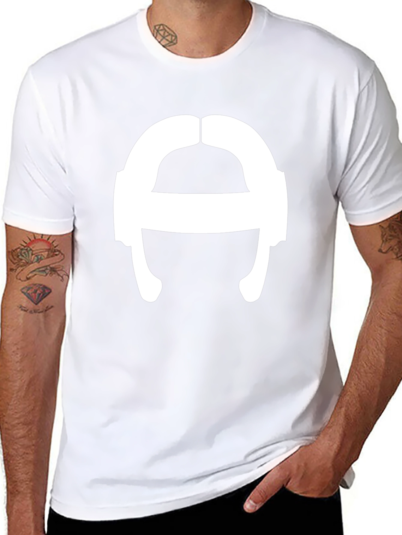 Spartan Helmet Graphic Tee - Black