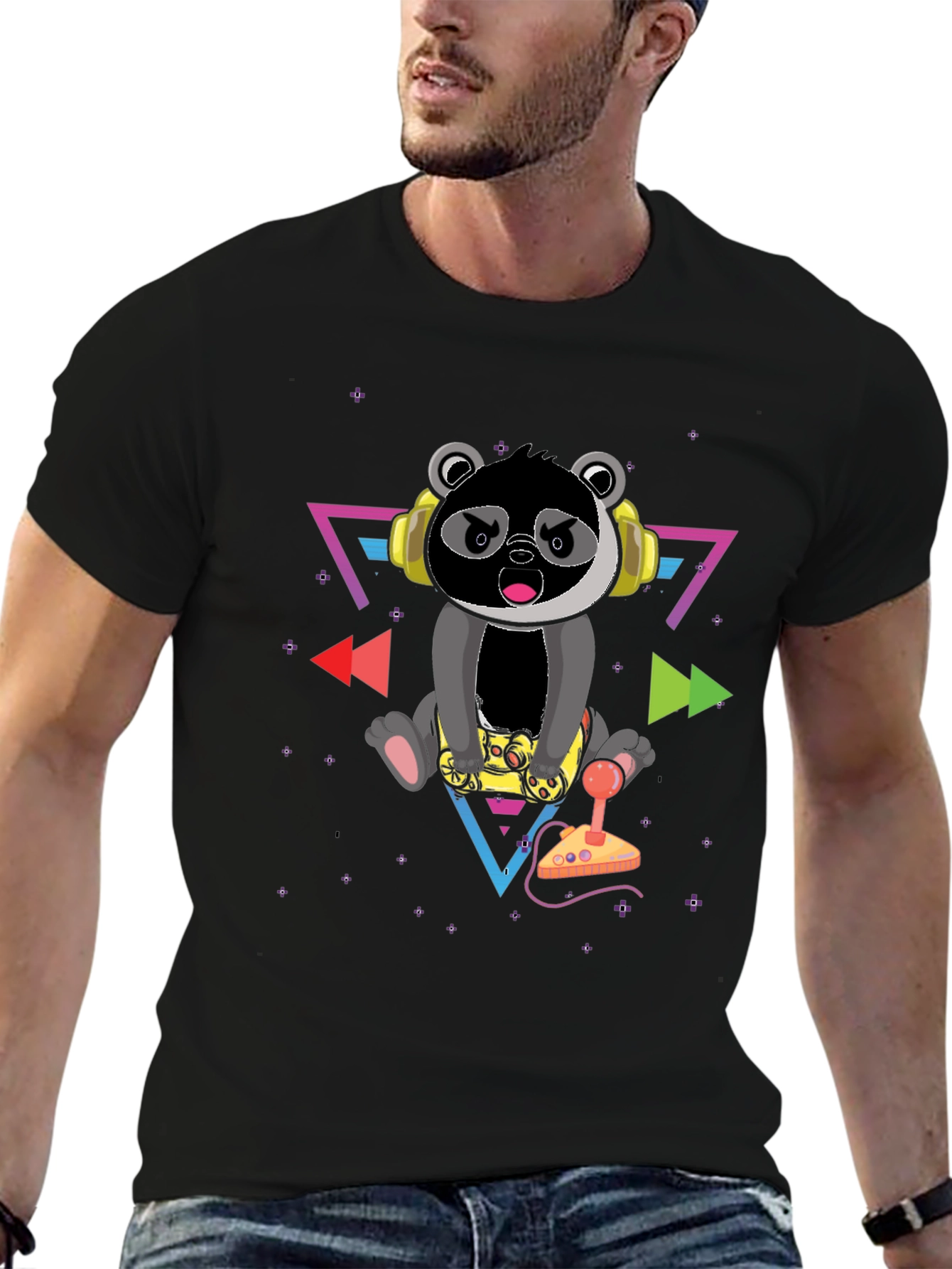 Gamer Panda Graphic Tee