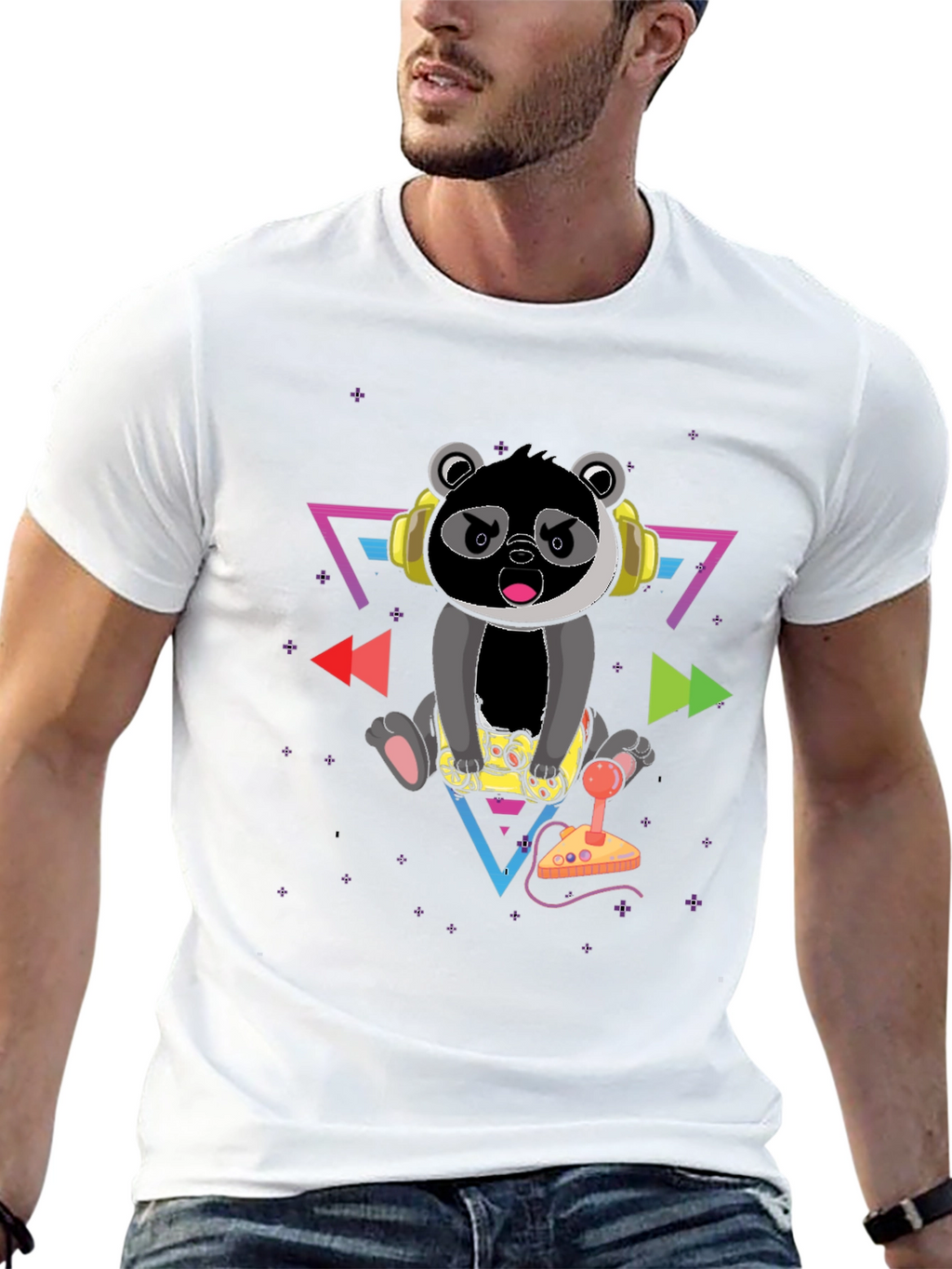 Gamer Panda Graphic Tee