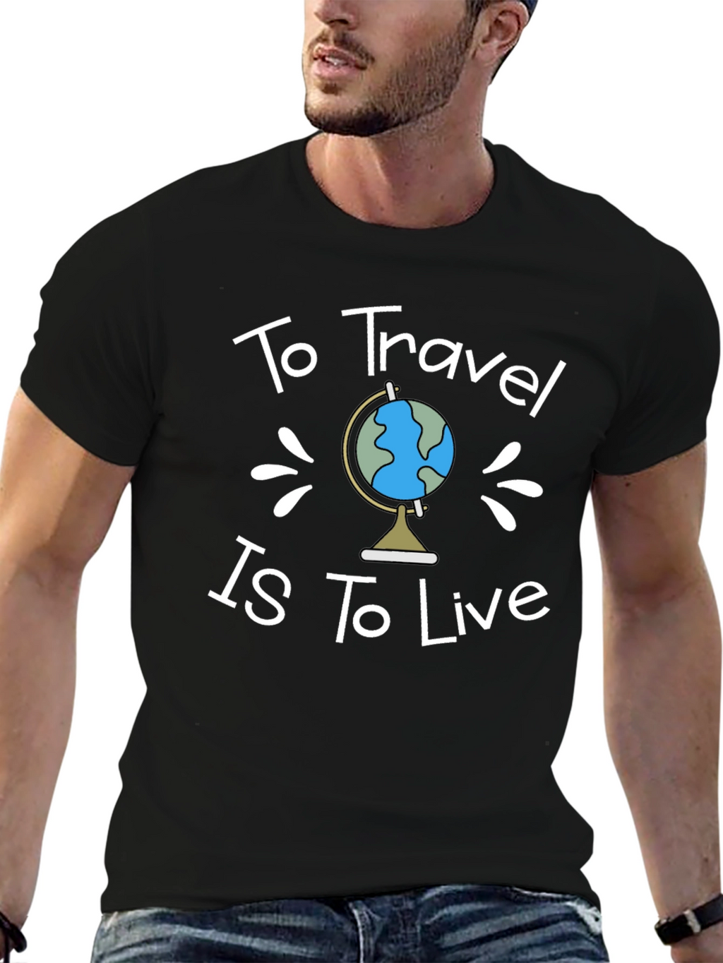 To Travel is To Live Black T-Shirt