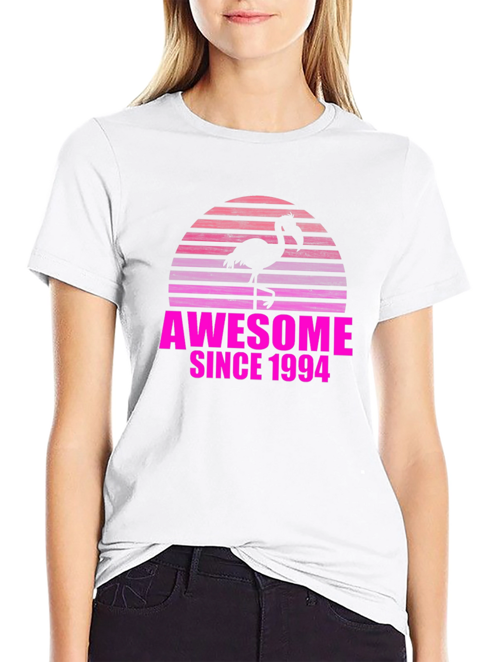 Awesome Since 1994 Flamingo Sunset T-Shirt