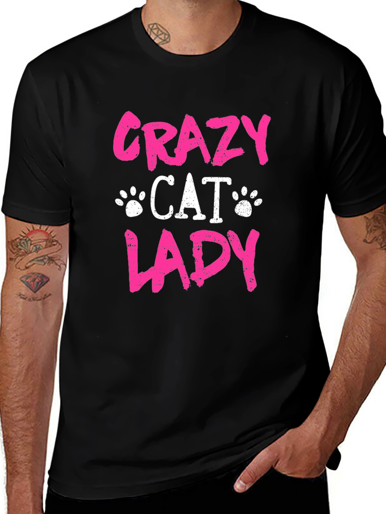 Crazy Cat Lady T-Shirt - Black Tee