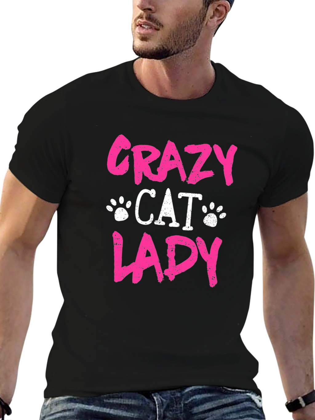 Crazy Cat Lady T-Shirt - Black Tee