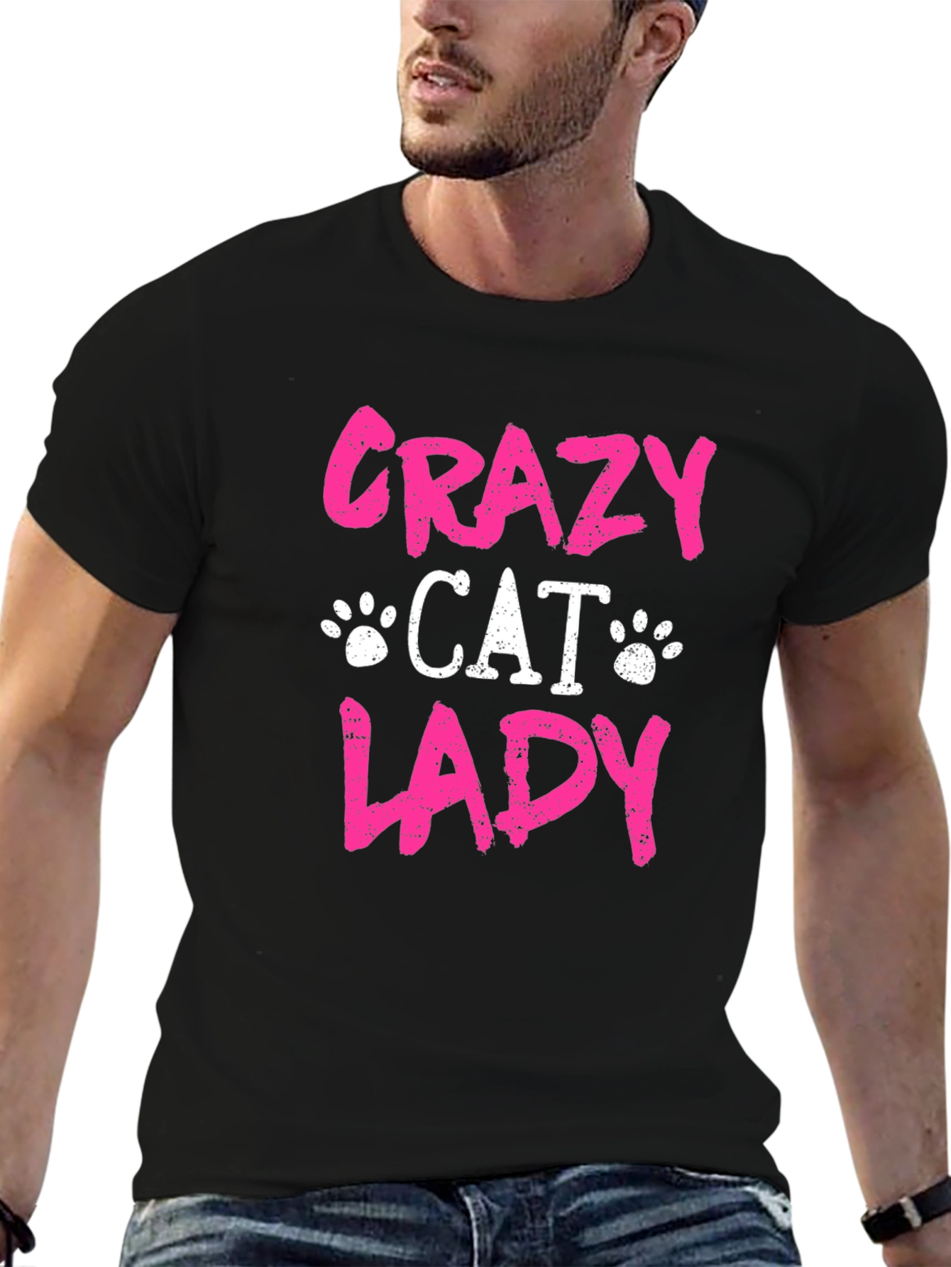 Crazy Cat Lady T-Shirt - Black Tee