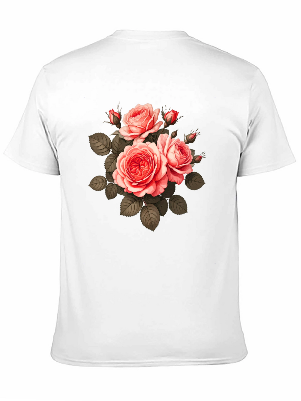 Floral Print T-Shirt - Black