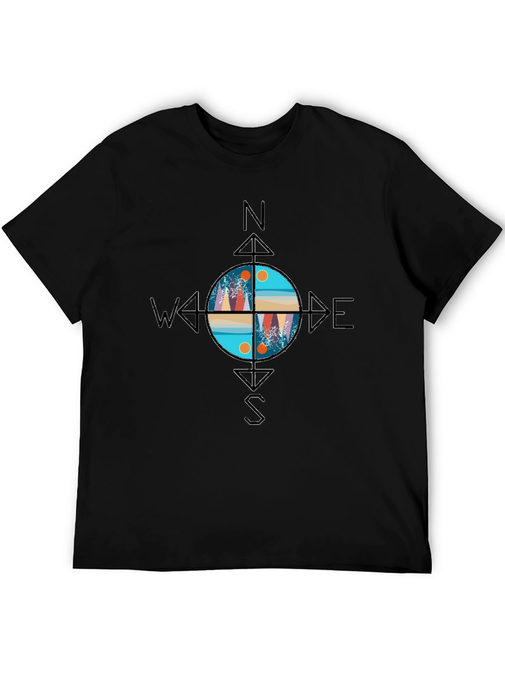 Compass Graphic T-Shirt - Adventure Awaits!