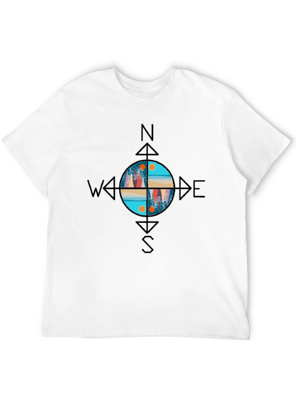 Compass Graphic T-Shirt - Adventure Awaits!