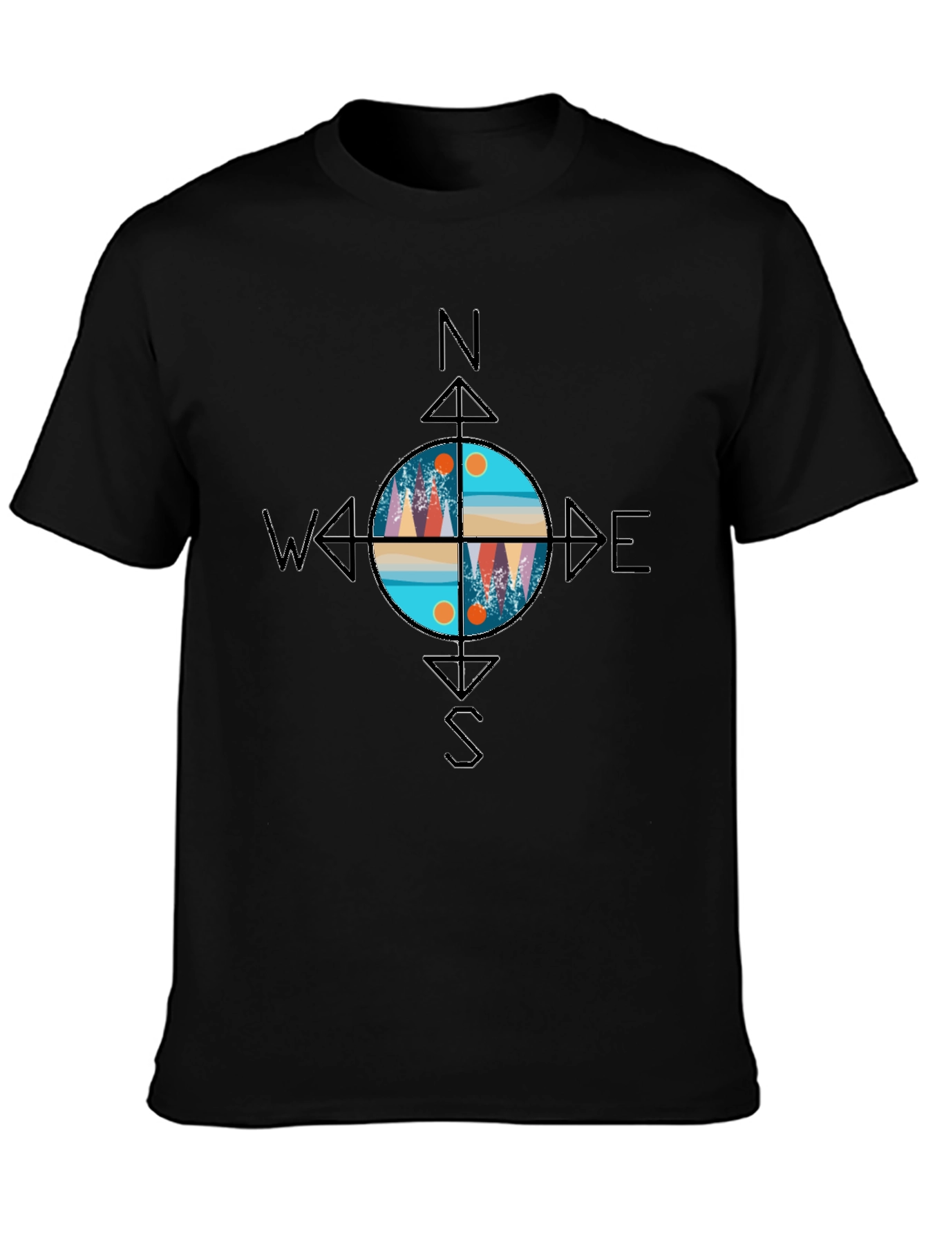 Compass Graphic T-Shirt - Adventure Awaits!