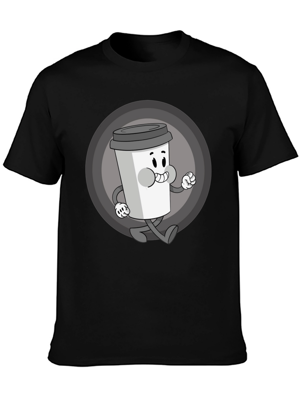 Retro Coffee Character Graphic Tee