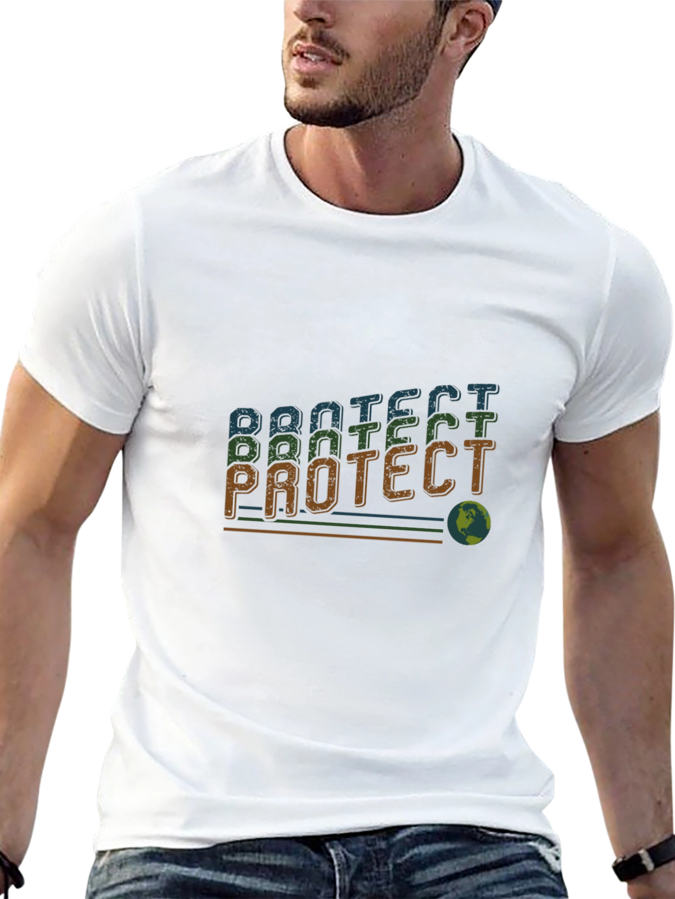 Protect Earth T-Shirt - Retro Style