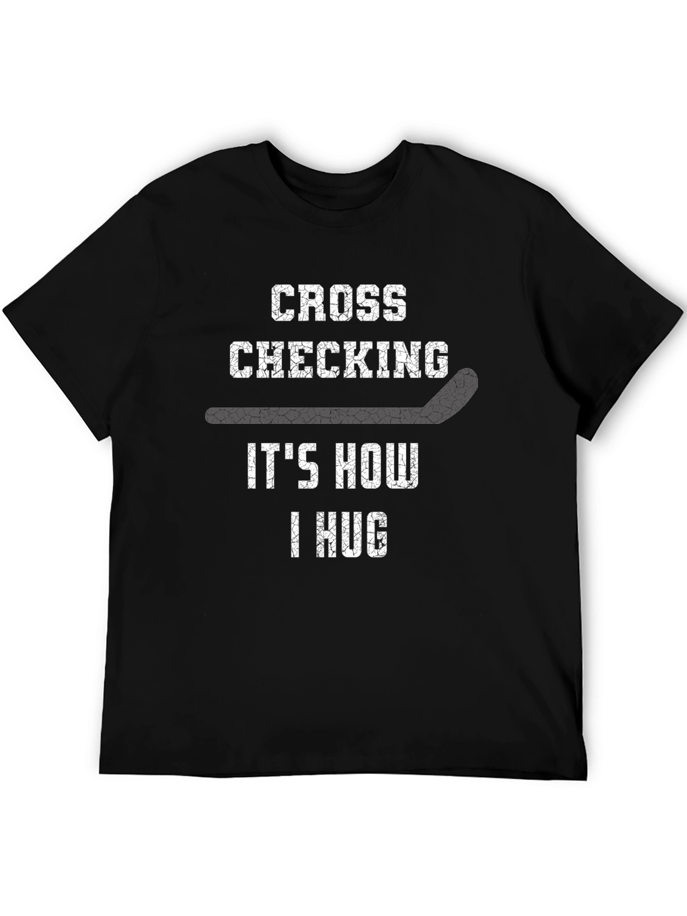 Cross Checking Hockey Hug Graphic Tee