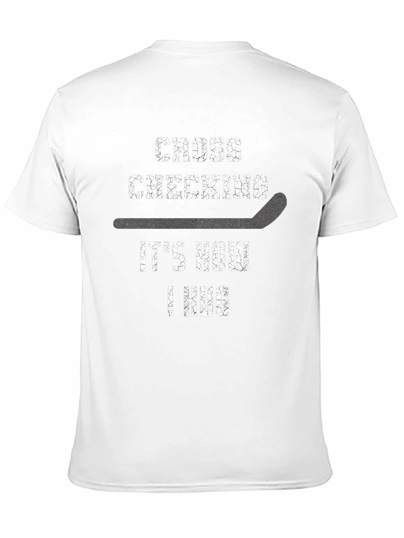 Cross Checking Hockey Hug Graphic Tee