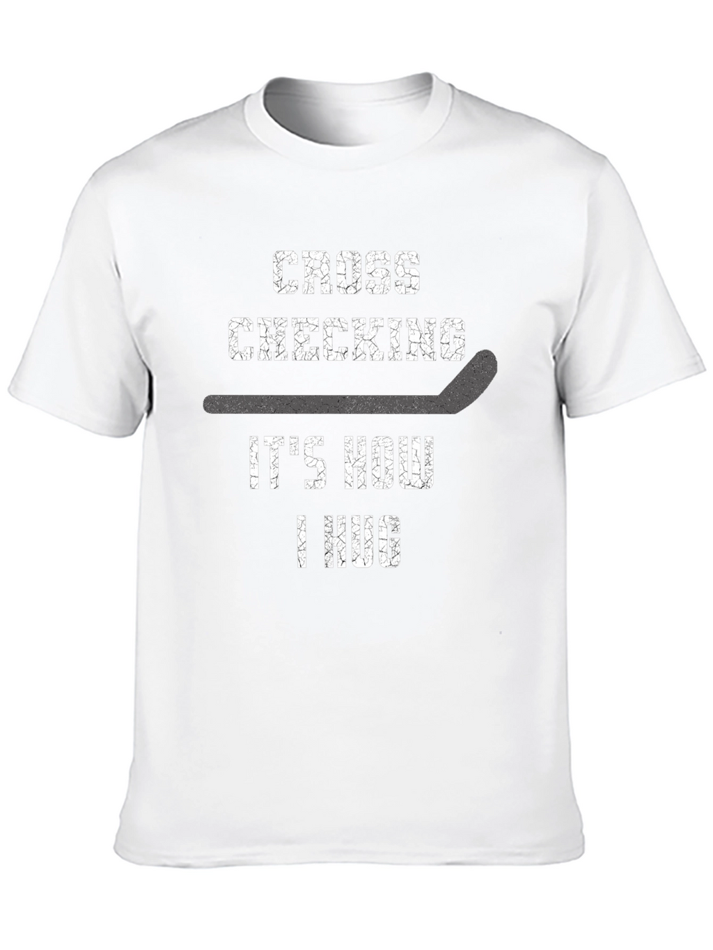 Cross Checking Hockey Hug Graphic Tee