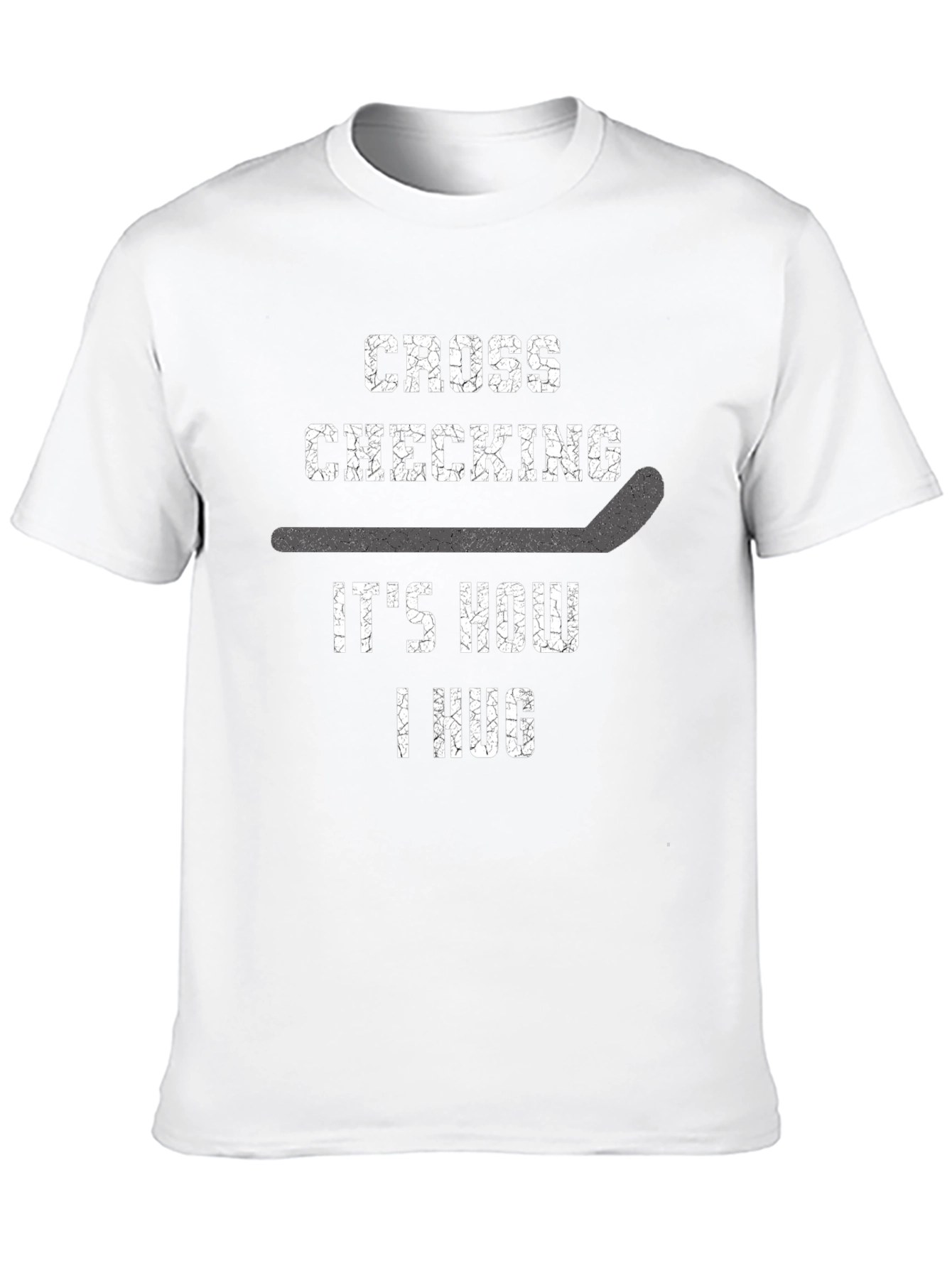 Cross Checking Hockey Hug Graphic Tee