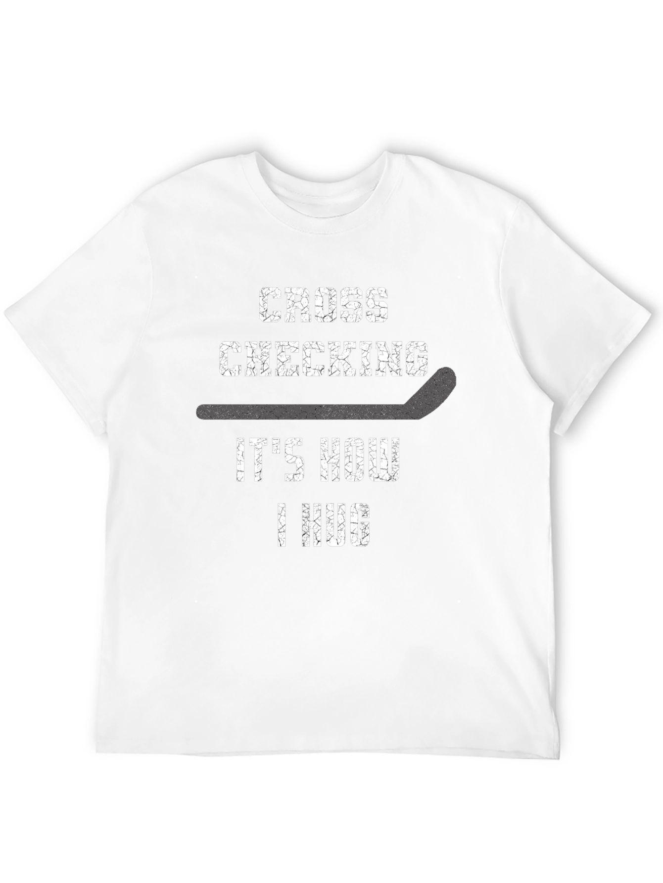Cross Checking Hockey Hug Graphic Tee