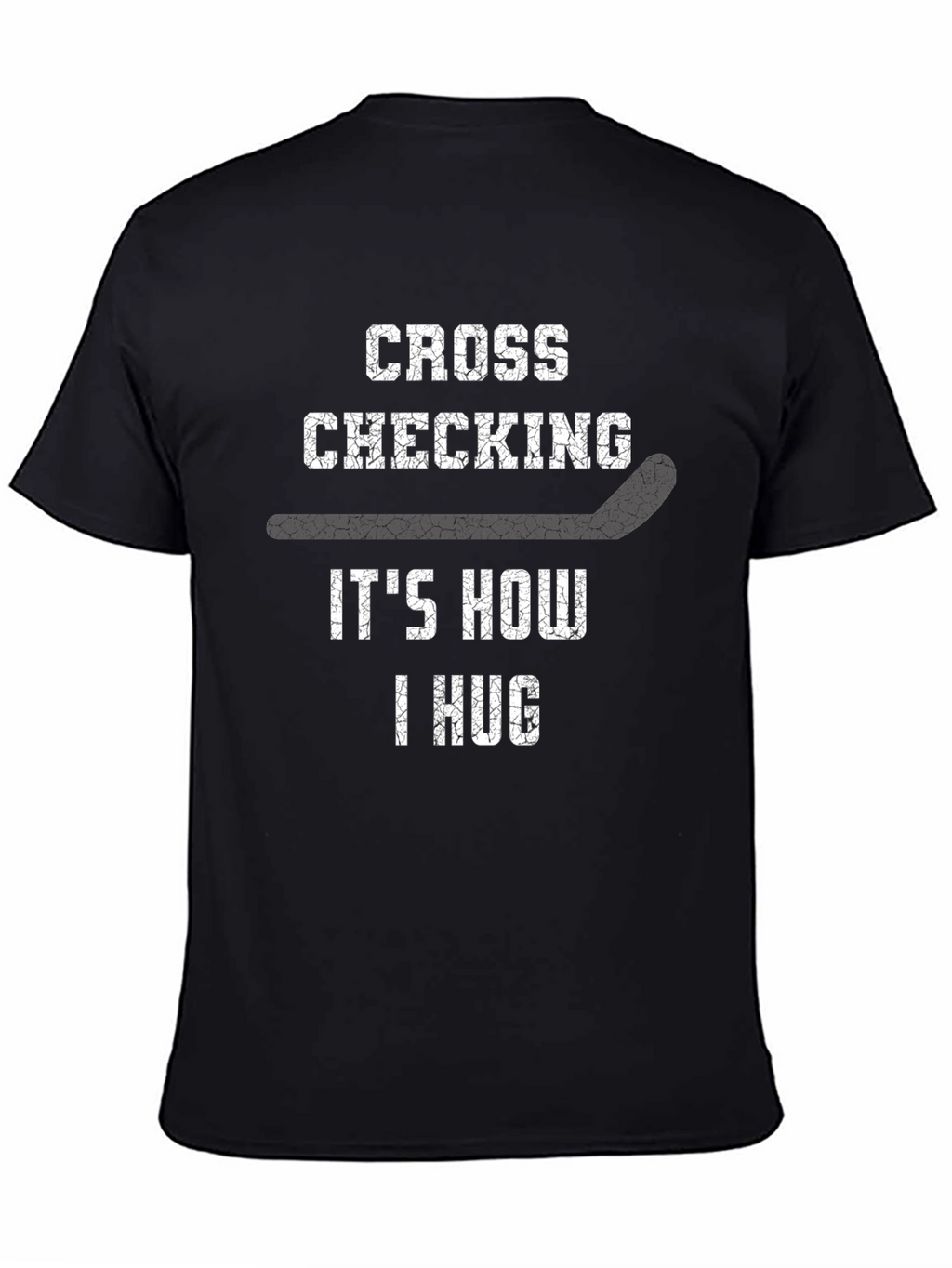 Cross Checking Hockey Hug Graphic Tee