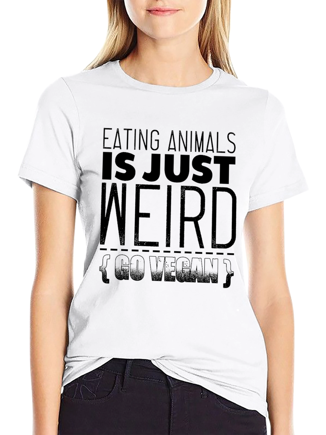 Vegan Graphic T-Shirt - Eating Animals Is Weird