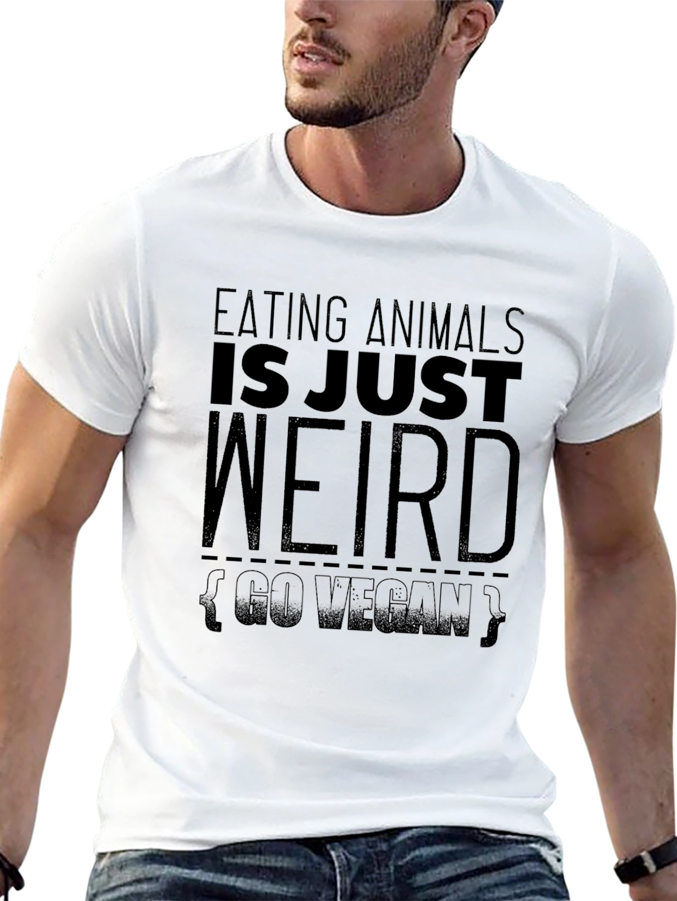 Vegan Graphic T-Shirt - Eating Animals Is Weird