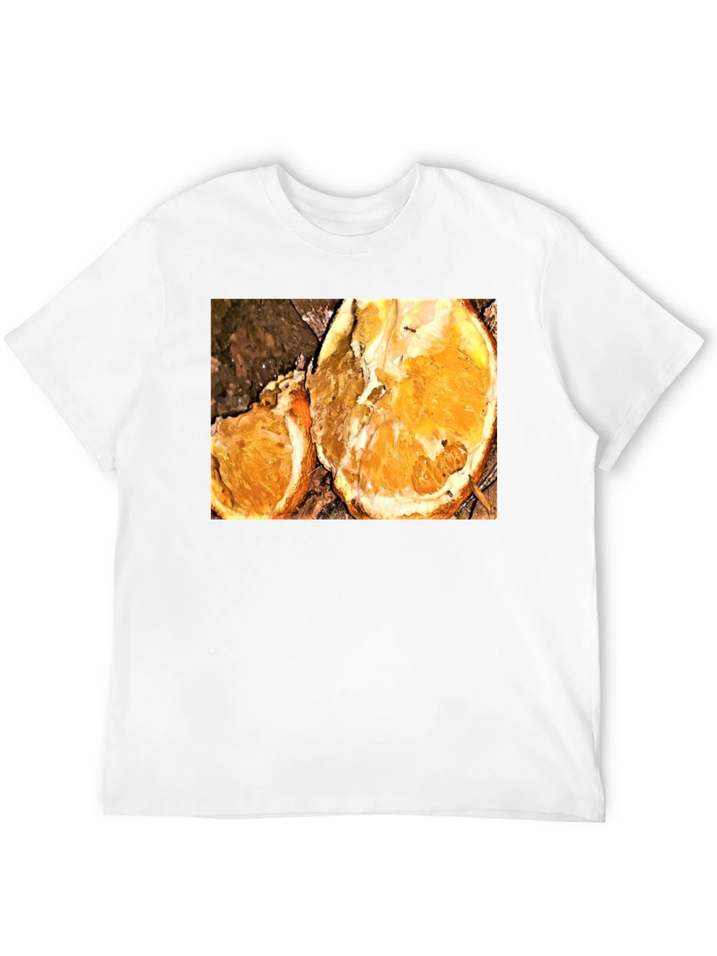 Orange Slice Graphic Tee - Black Casual T-Shirt