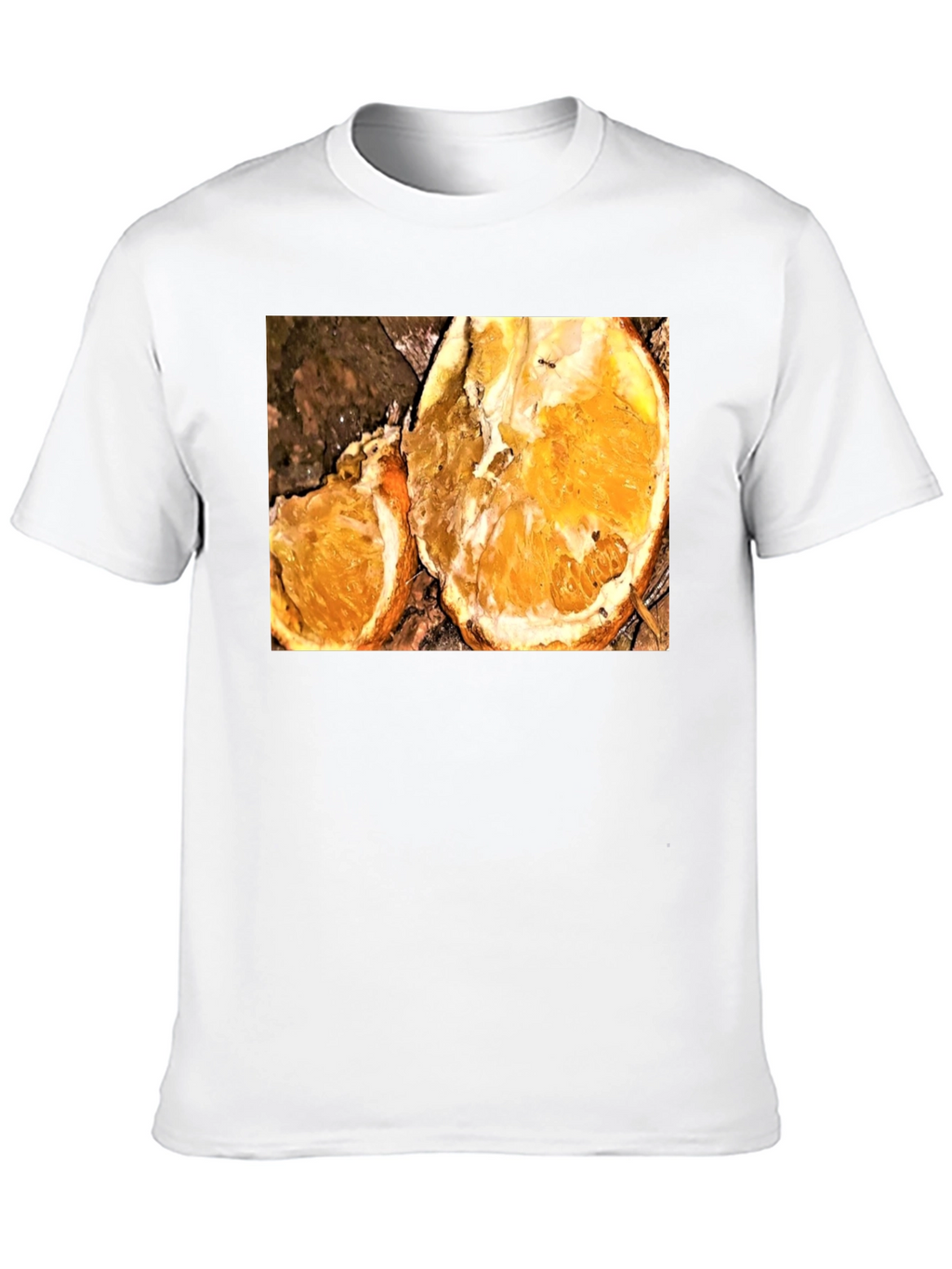 Orange Slice Graphic Tee - Black Casual T-Shirt