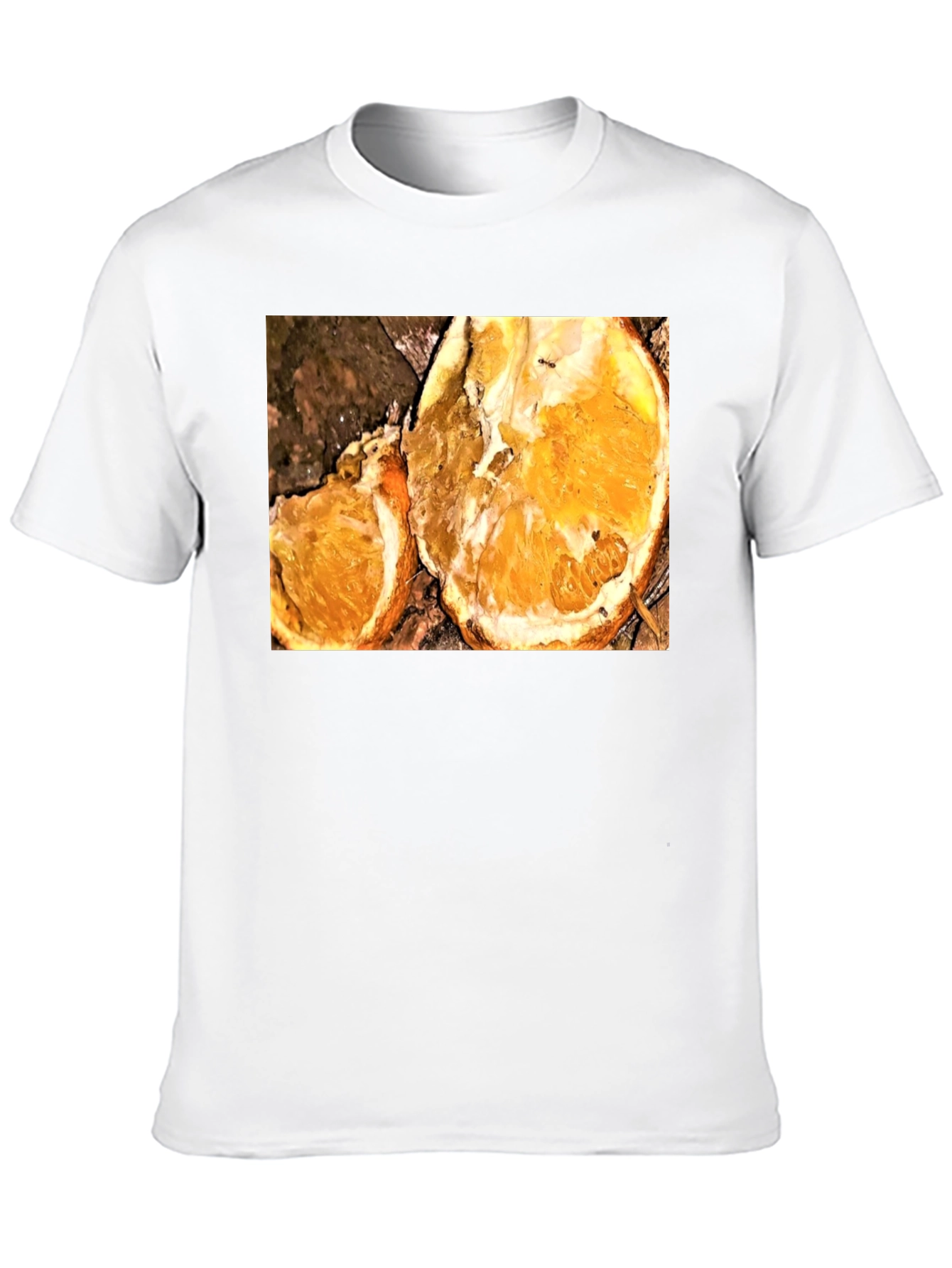 Orange Slice Graphic Tee - Black Casual T-Shirt