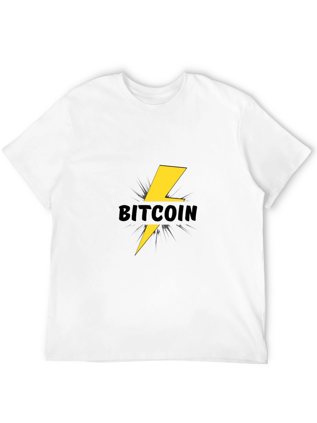 Bitcoin Lightning Bolt Black T-Shirt
