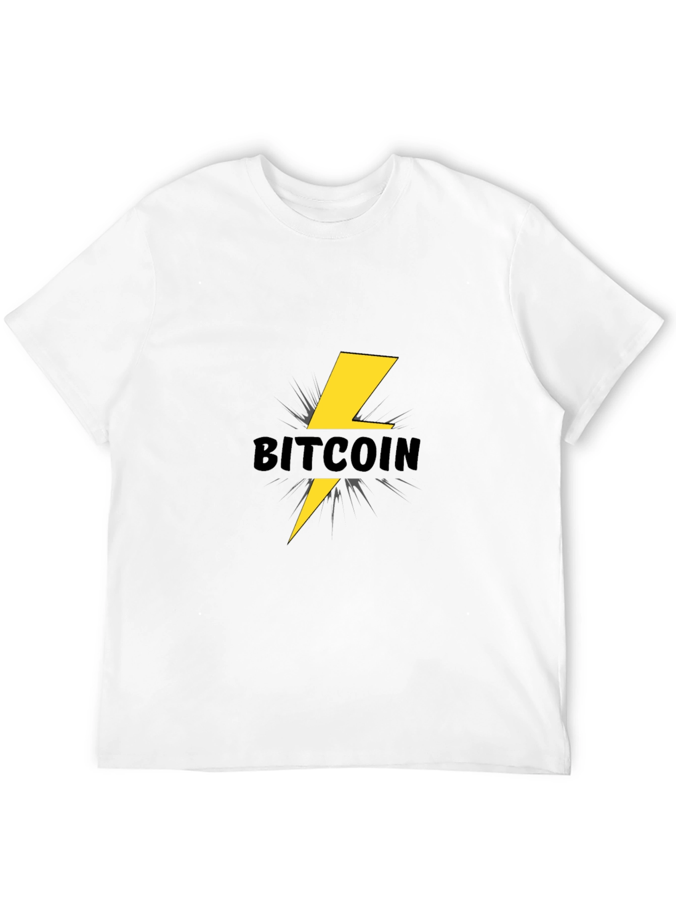 Bitcoin Lightning Bolt Black T-Shirt