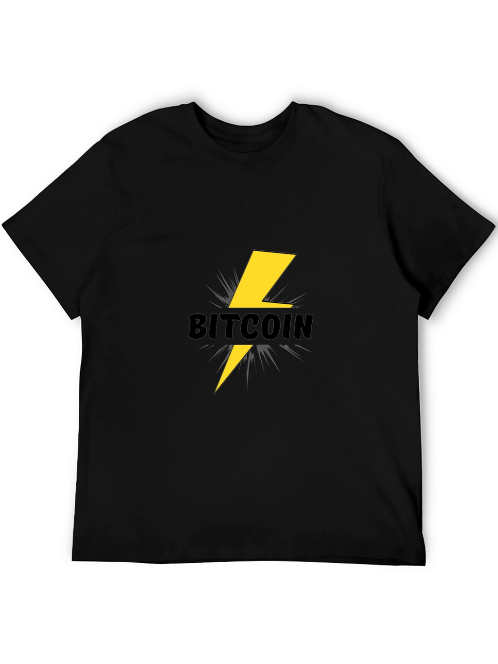 Bitcoin Lightning Bolt Black T-Shirt