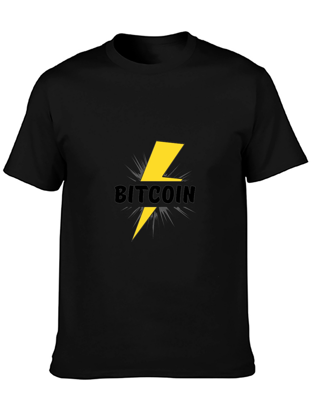 Bitcoin Lightning Bolt Black T-Shirt