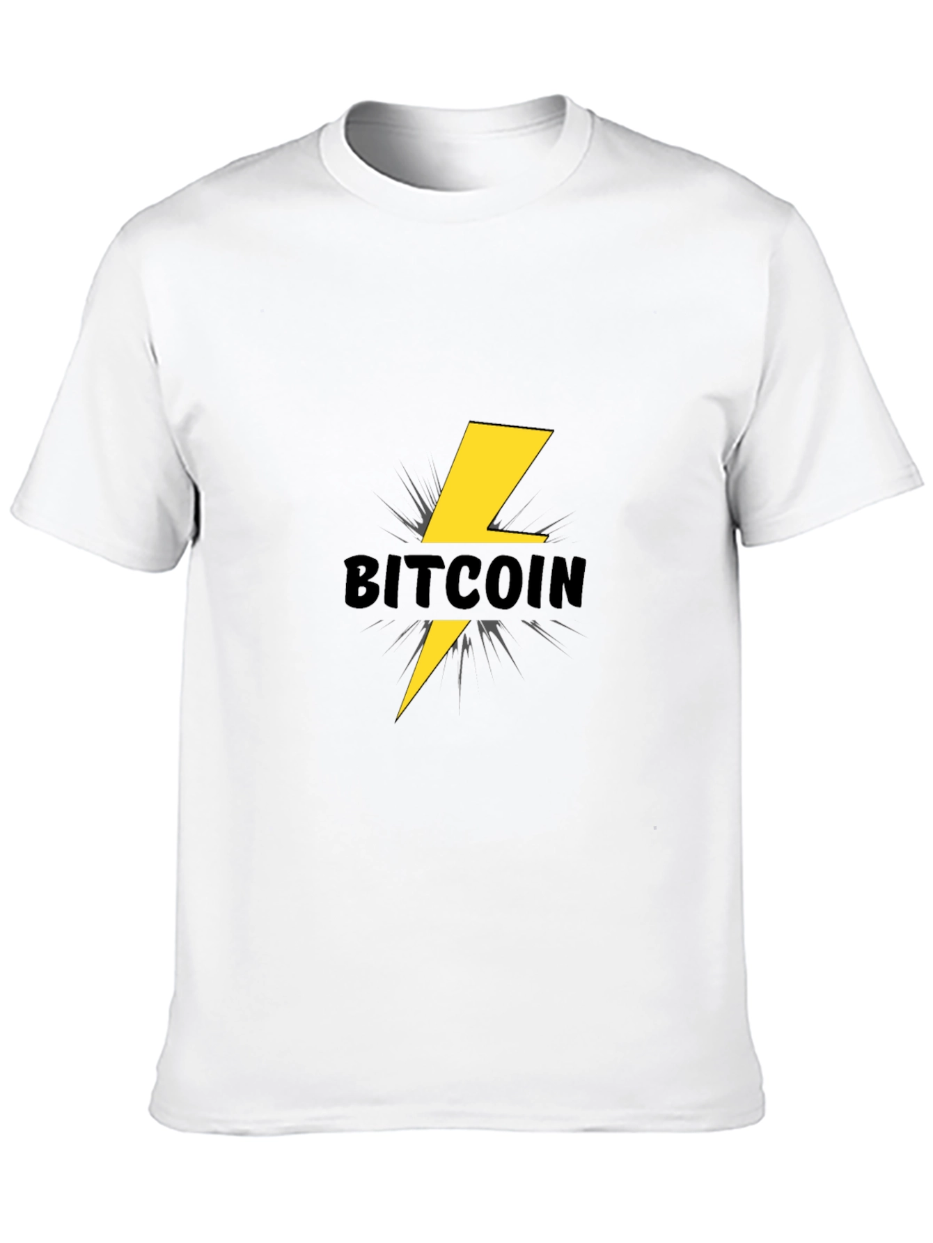 Bitcoin Lightning Bolt Black T-Shirt