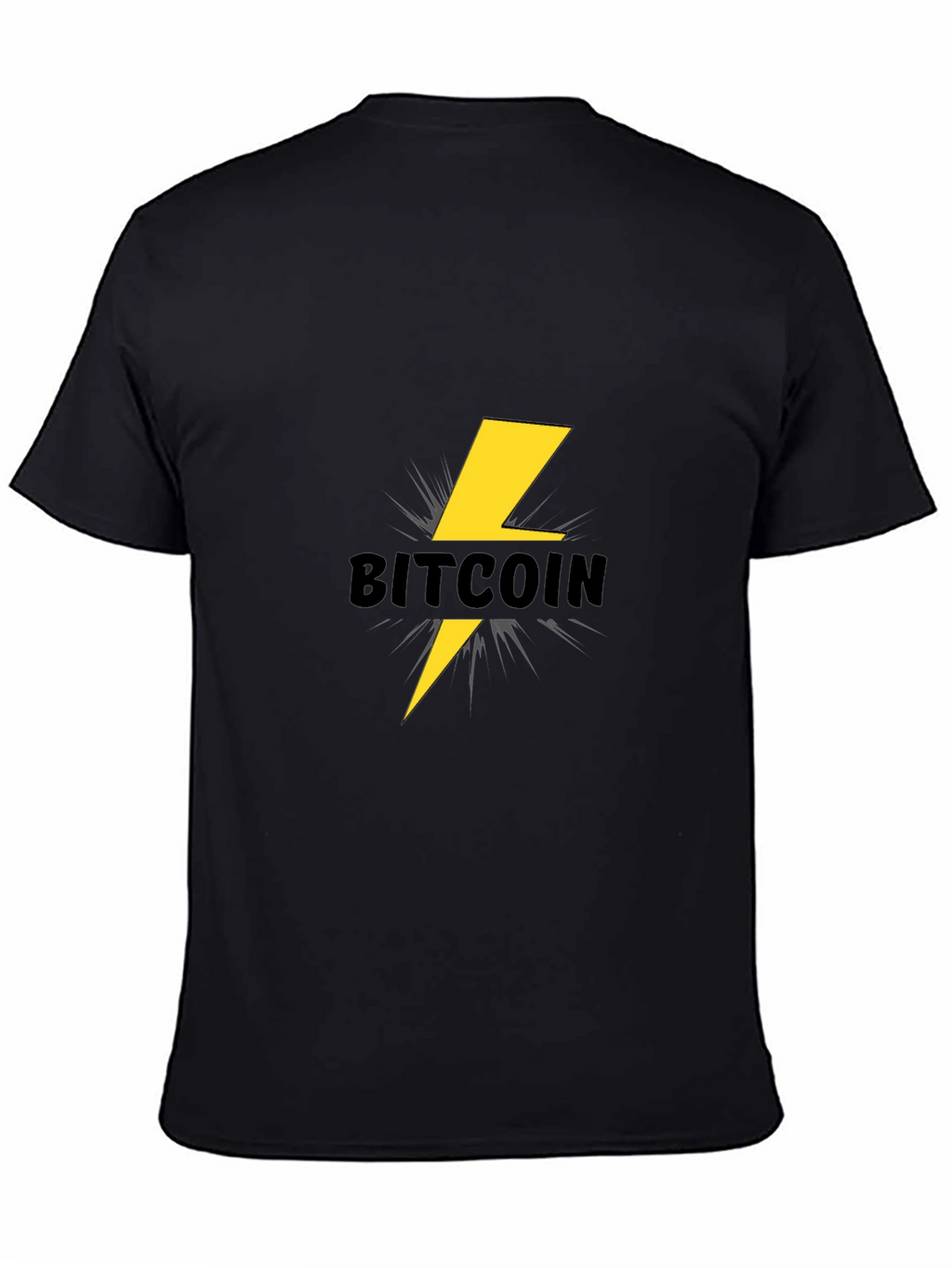 Bitcoin Lightning Bolt Black T-Shirt