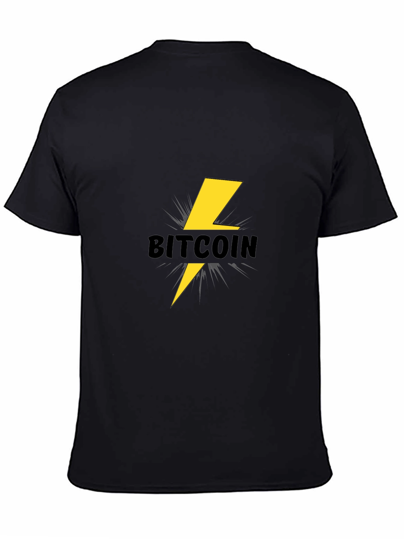 Bitcoin Lightning Bolt Black T-Shirt