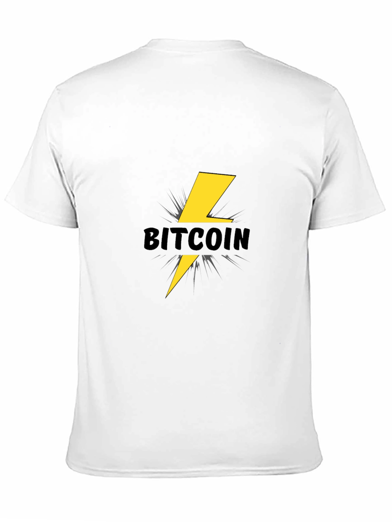 Bitcoin Lightning Bolt Black T-Shirt