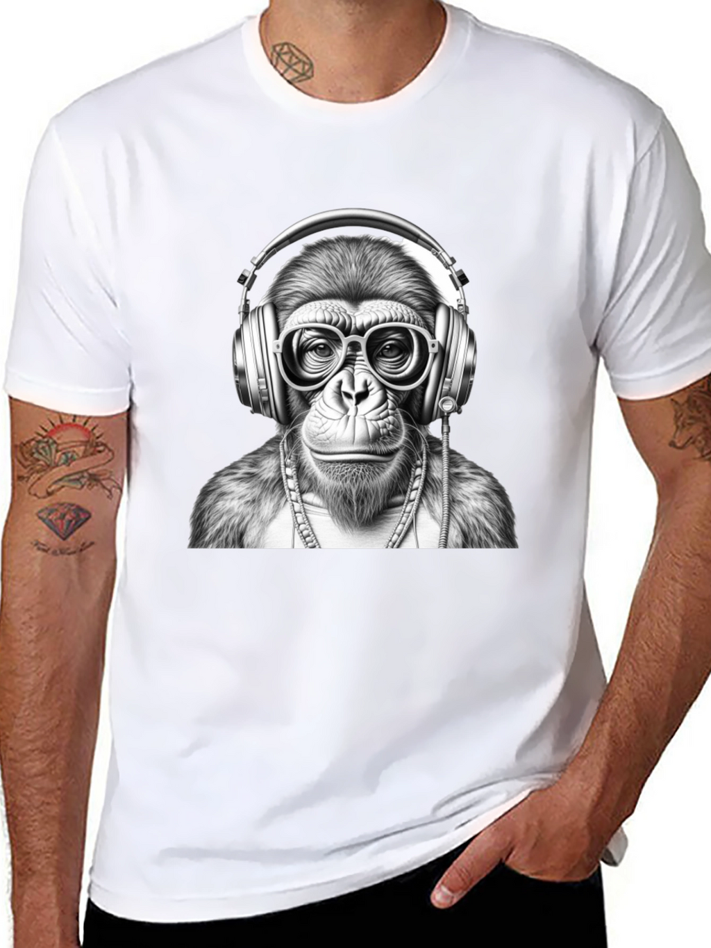 Cool Monkey DJ Graphic Tee