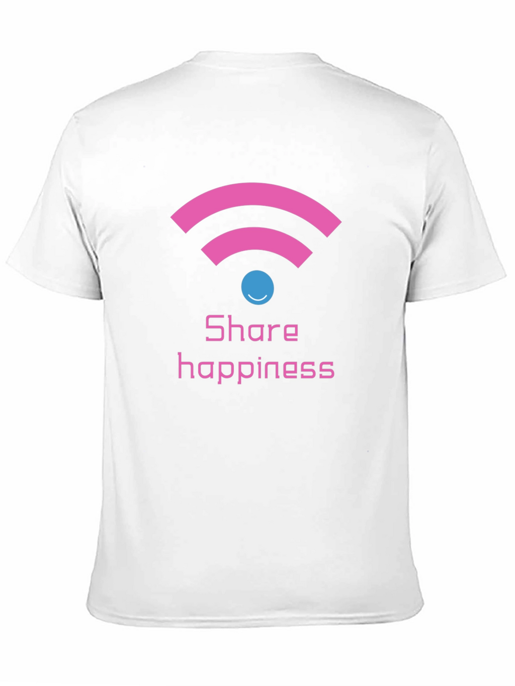 Share Happiness Graphic Tee - Black Cotton Comfort
