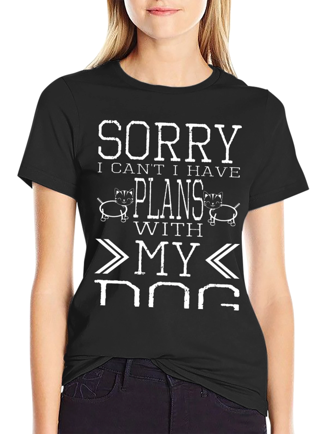 Funny Dog Lover Graphic Tee - Sorry I Have Plans With My Dog