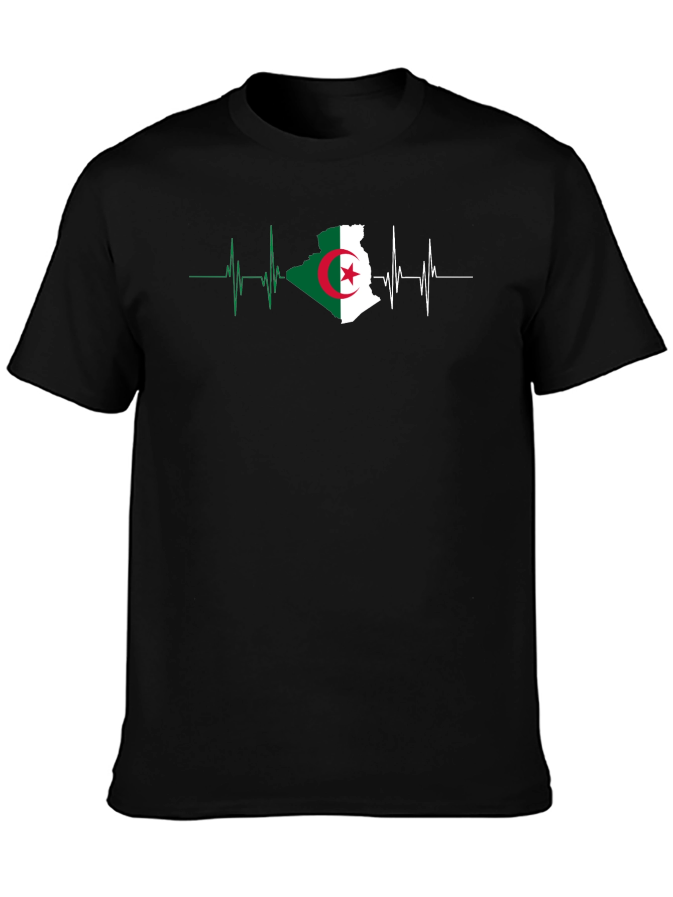 Algeria Flag Heartbeat T-Shirt