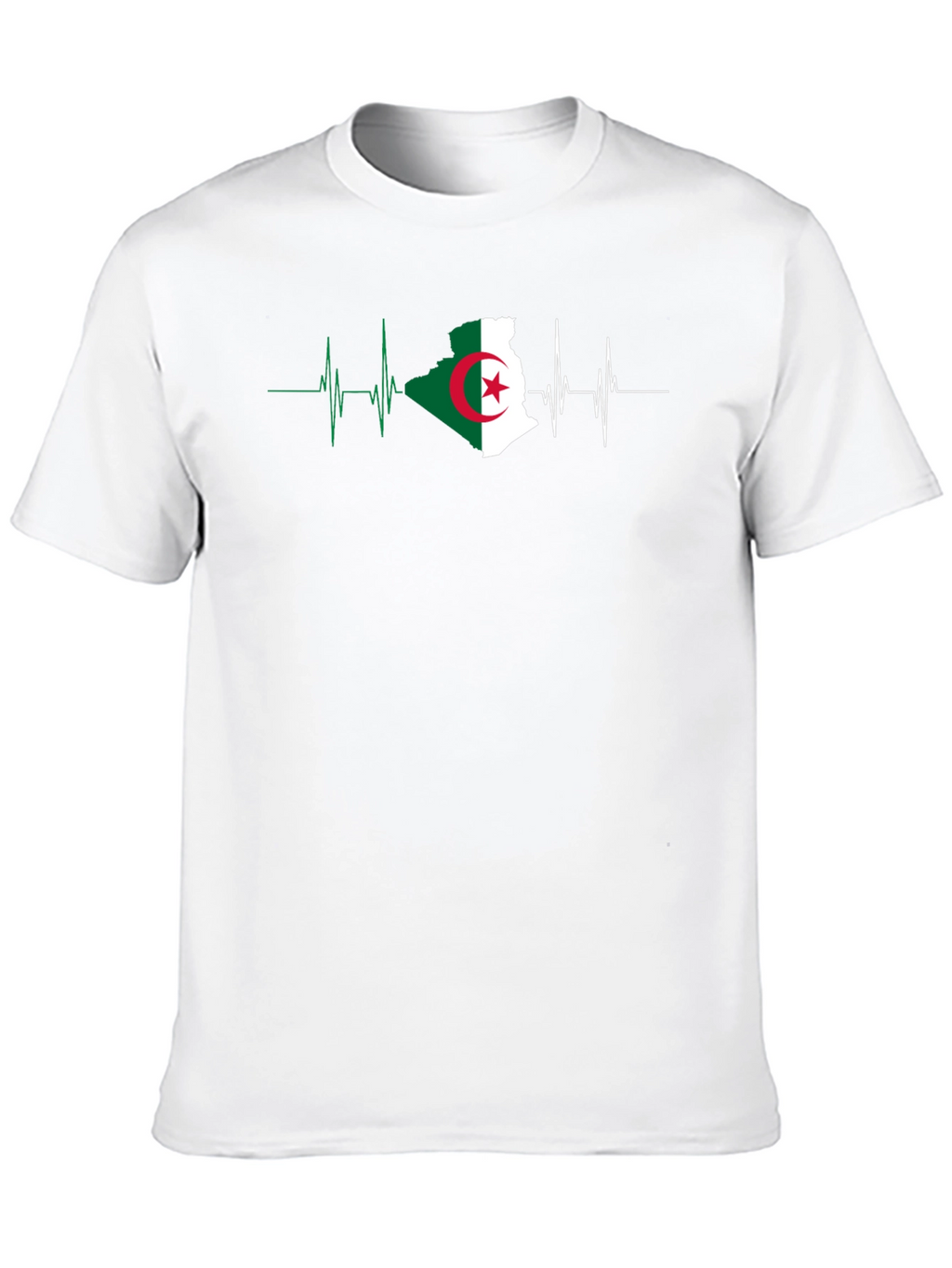 Algeria Flag Heartbeat T-Shirt
