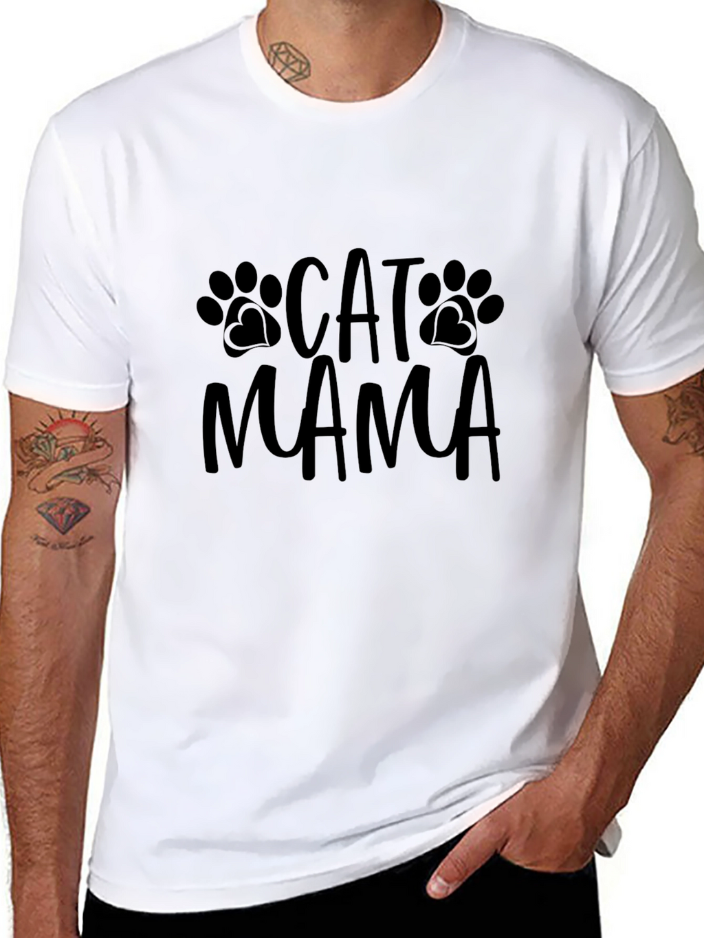 Cat Mama T-Shirt - Black Graphic Tee