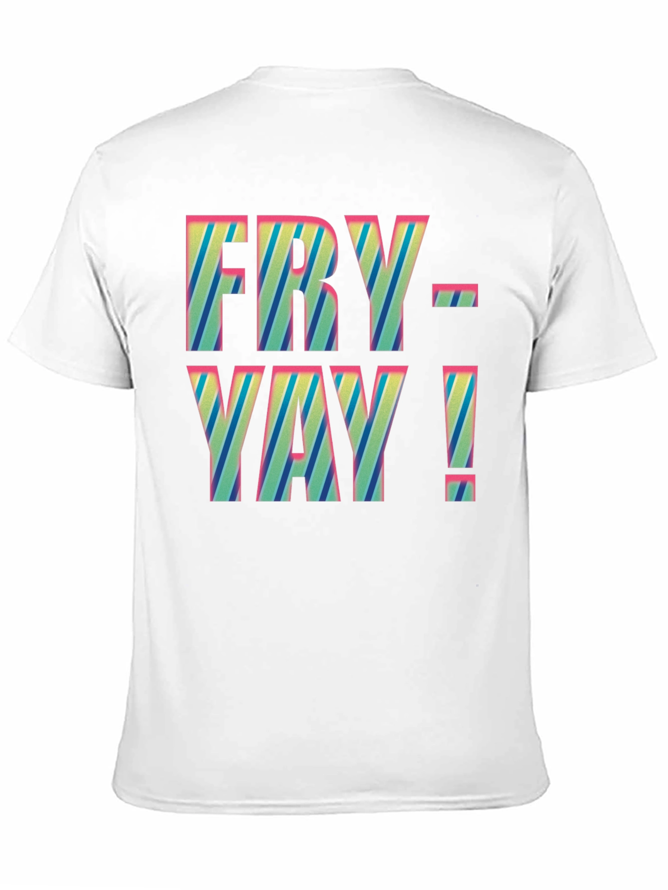 Fry-Yay! Striped Graphic Tee - Fun Friday Shirt